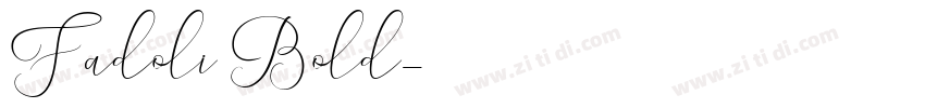 Fadoli Bold字体转换